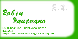 robin mantuano business card